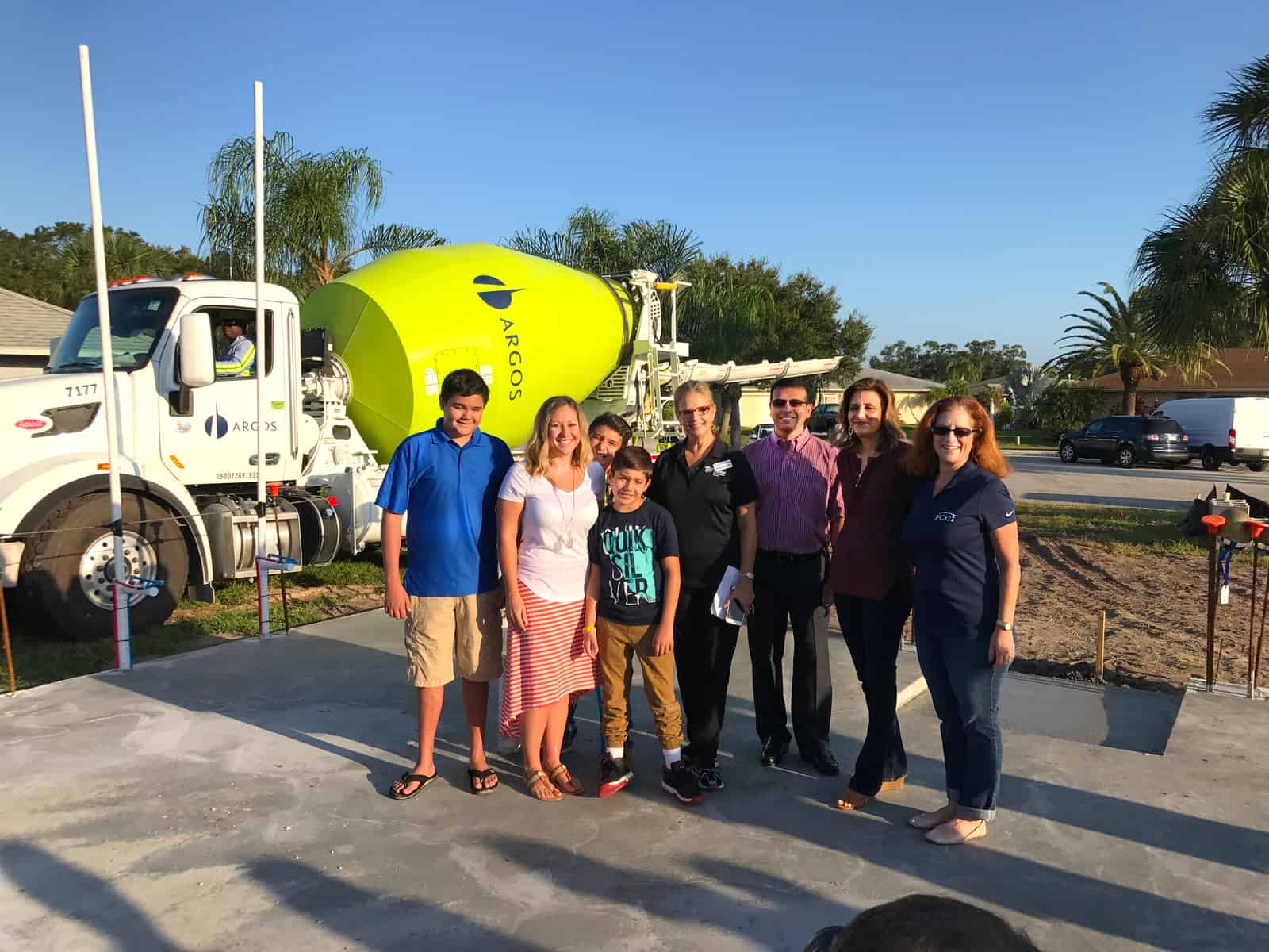 Habitat Sarasota's first slab blessing